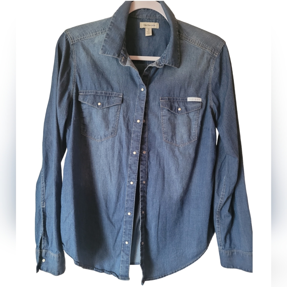 Calvin Klein Jeans Denim Button Down Shirt M